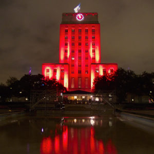Houston_City_Hall_Lit_red (square)