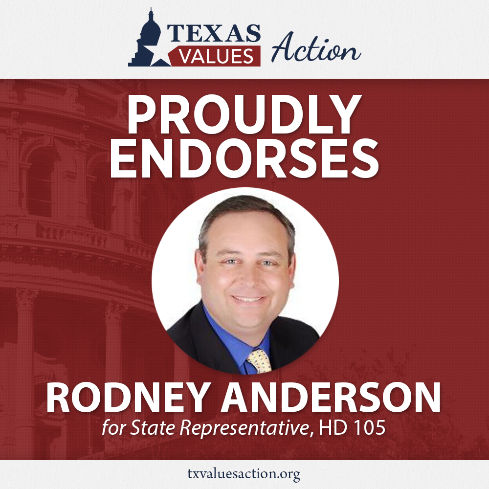 Rodney Anderson endorsement graphic